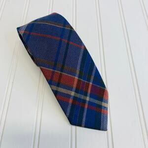 rooster Vintage Wool Plaid Neck Tie 3" wide